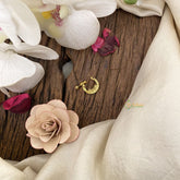 Vriksham Unique Gold Naths/Nose pin-White-G17531